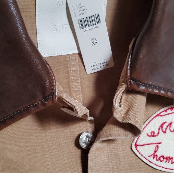 MOTHER Utility Jacket in Tan with Brown Accents - Picture 9 of 11